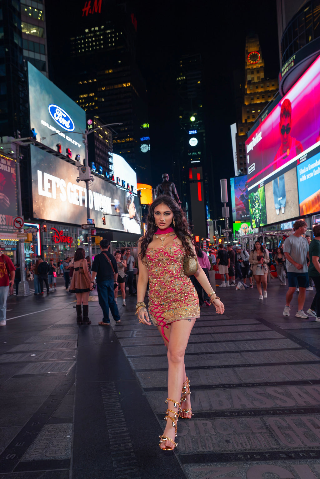 Pink Lotus Mini Dress