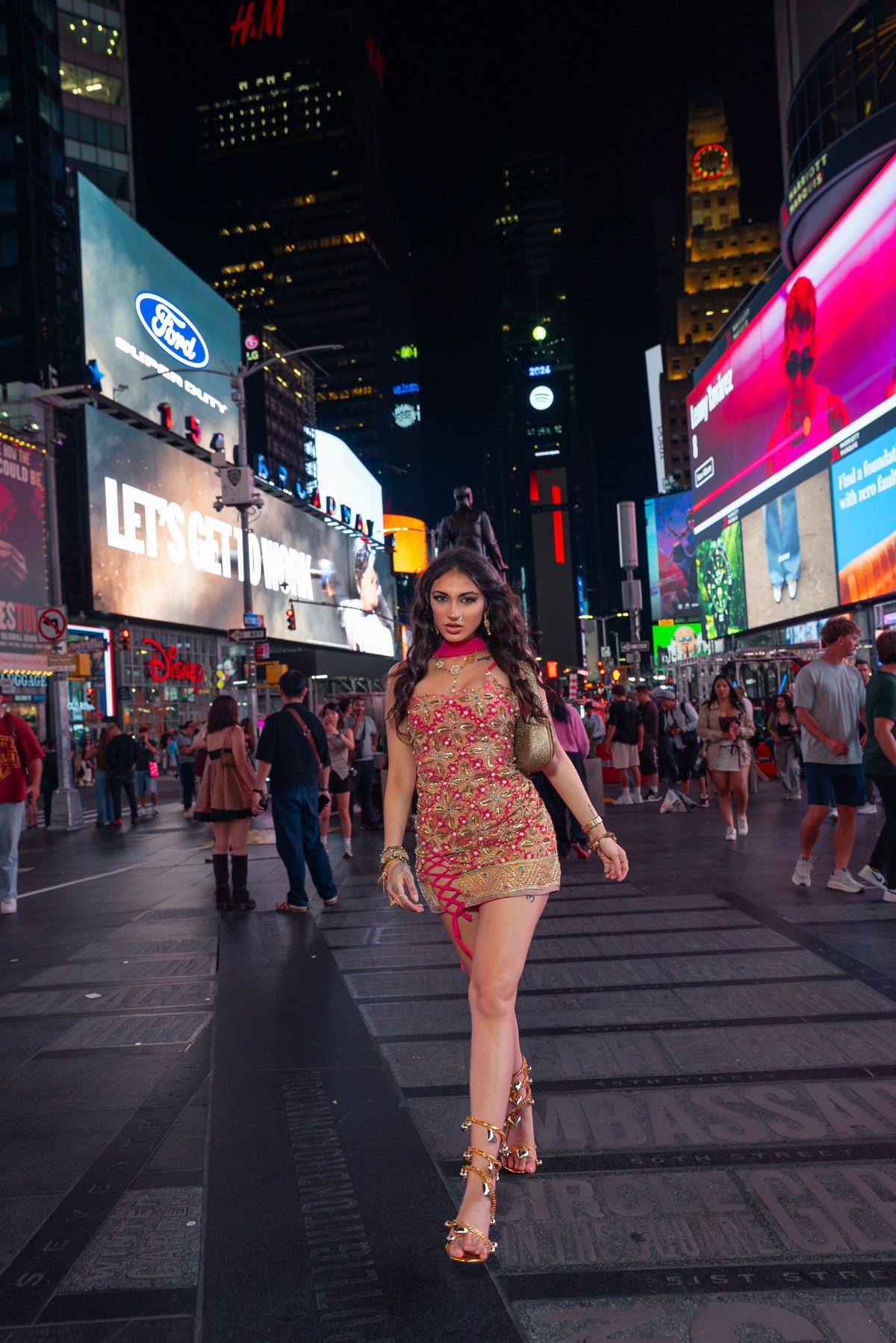 Pink Lotus Mini Dress