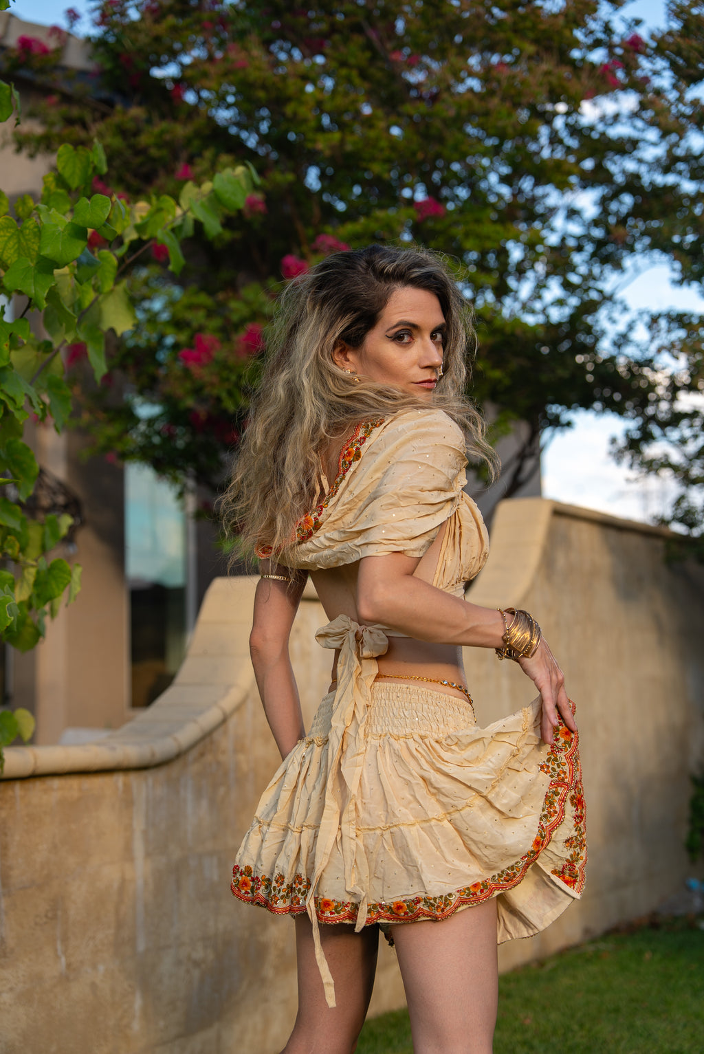 Sahara Rose Micro Mini Gehr Skirt Set