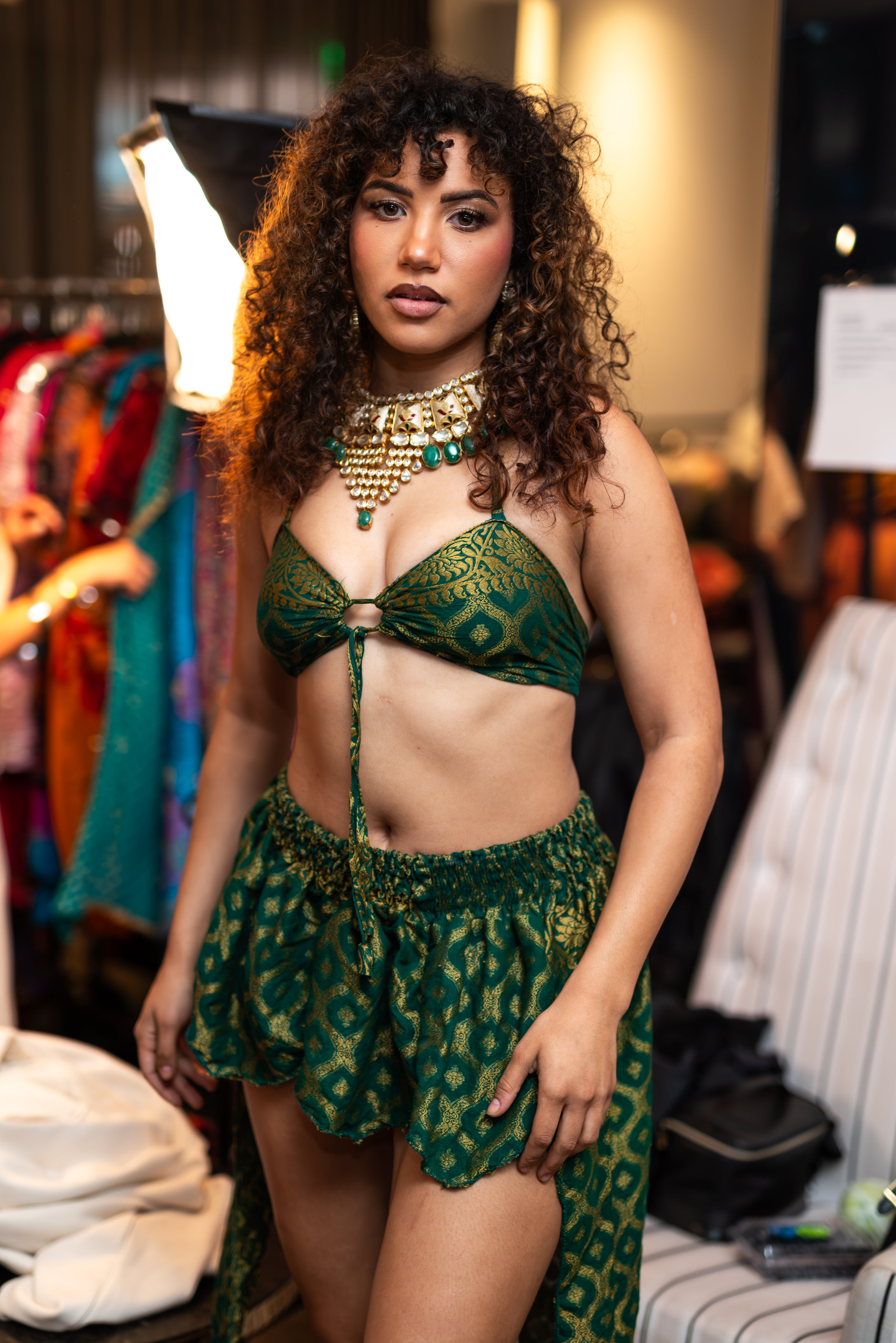 Emerald goddess butterfly set