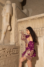 Load image into Gallery viewer, Golden Amethyst Lotus Mini Skirt Set
