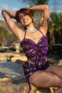 Amethyst Velvet Set ( XS/M)