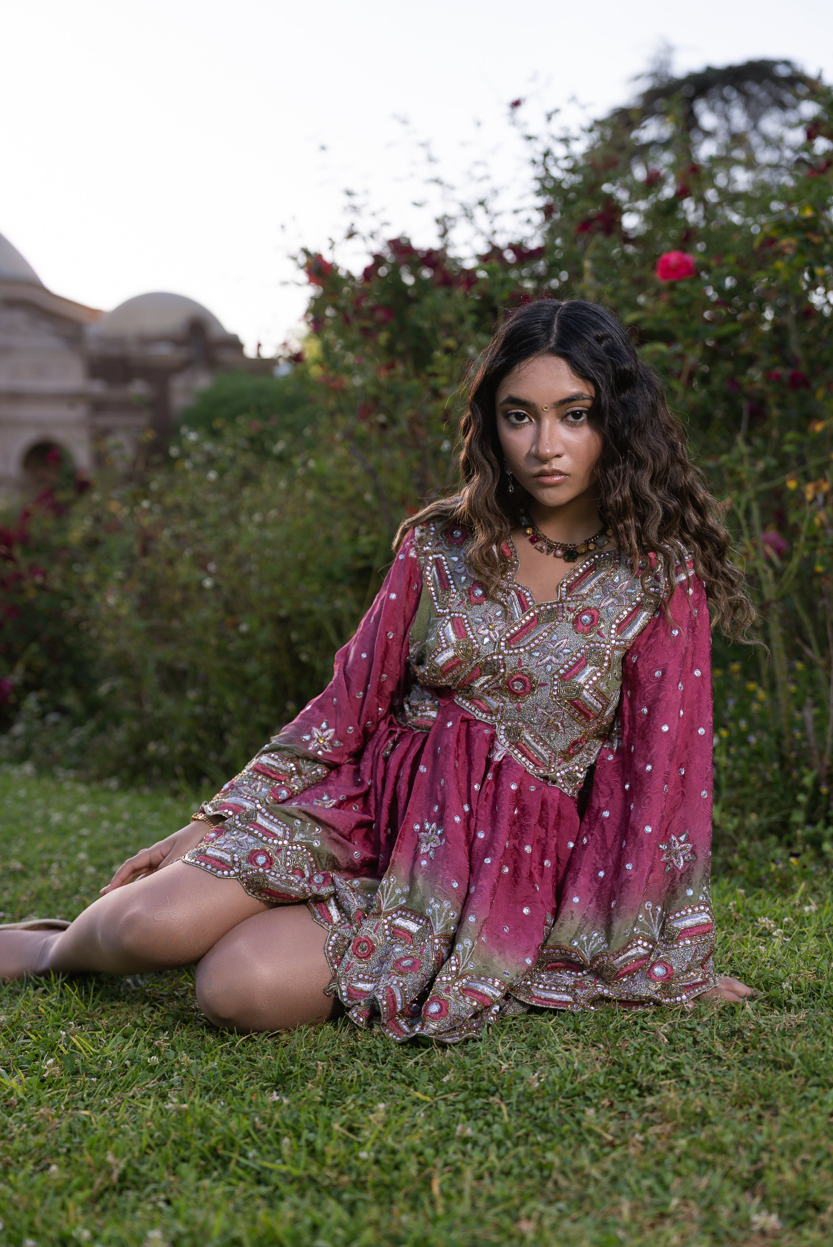 Rose Kulfi Babydoll Dress