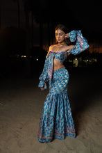 Load image into Gallery viewer, Egyptian Blue Pharaoh Sharara Pants Set
