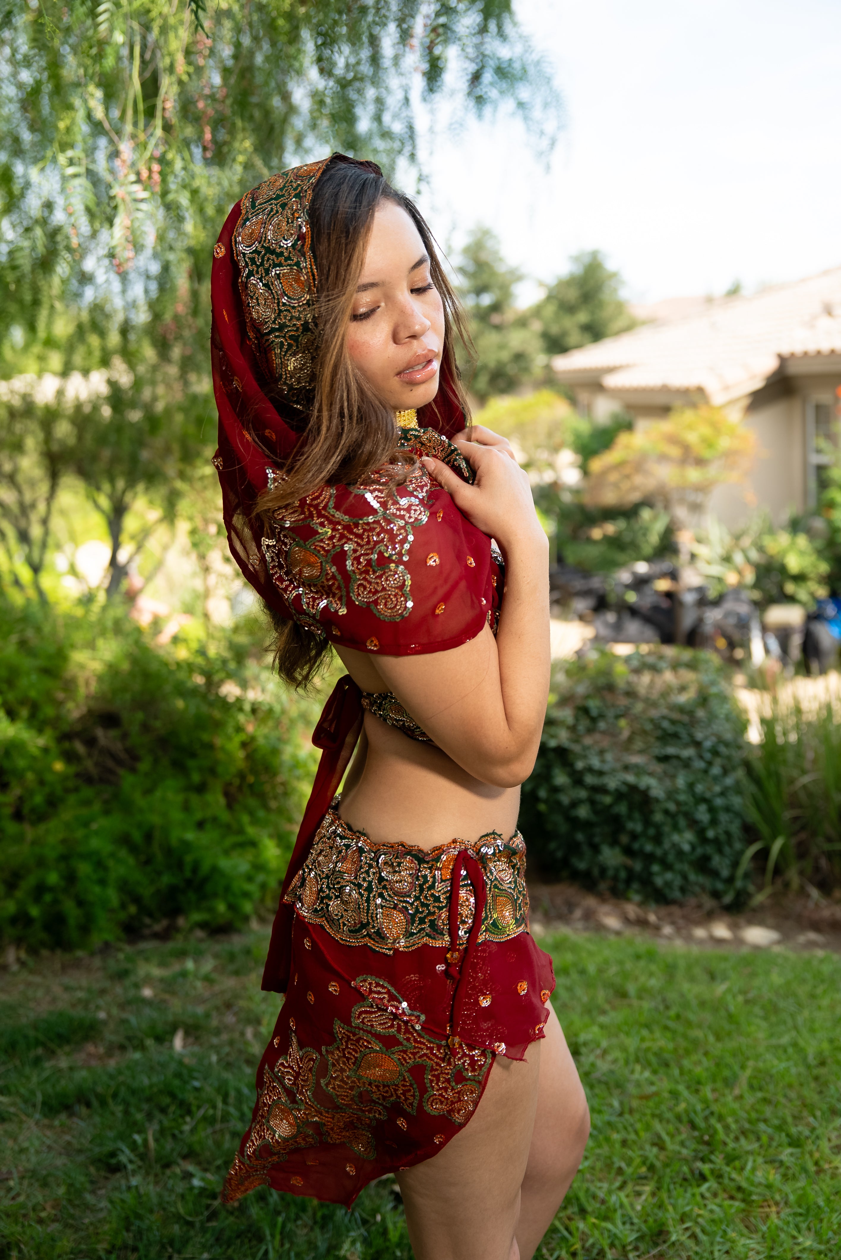Midnight maroon fairy set