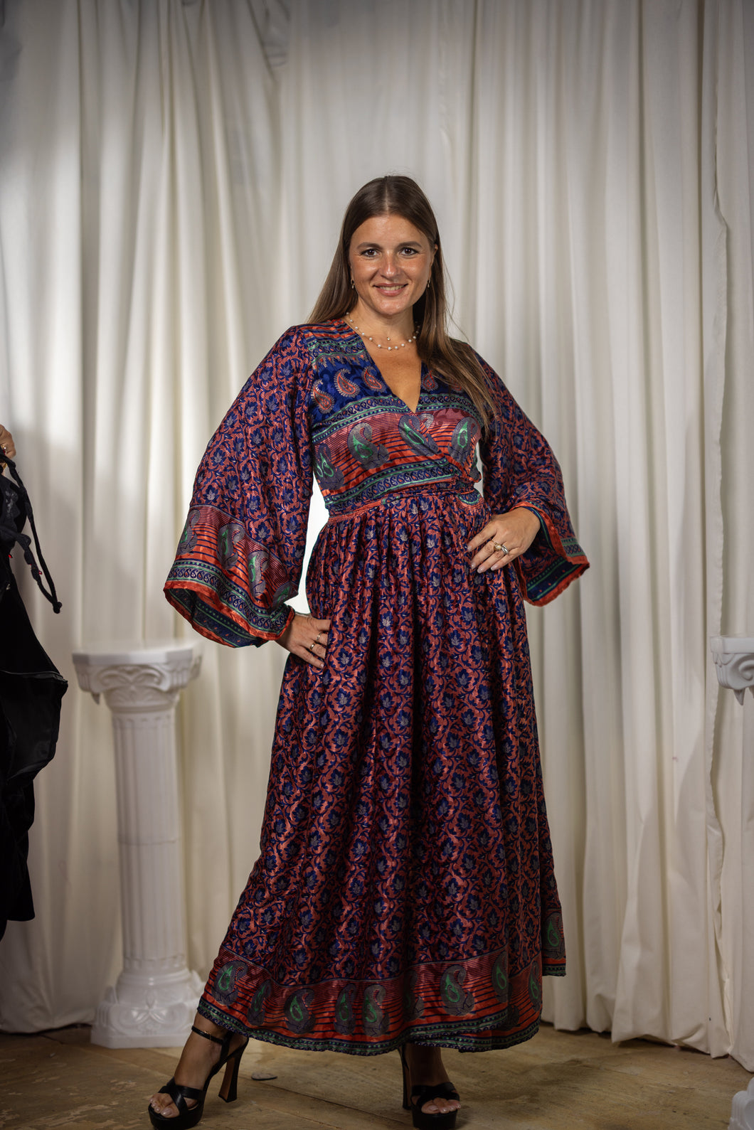 Bohemian Peacock Anarkali Dress