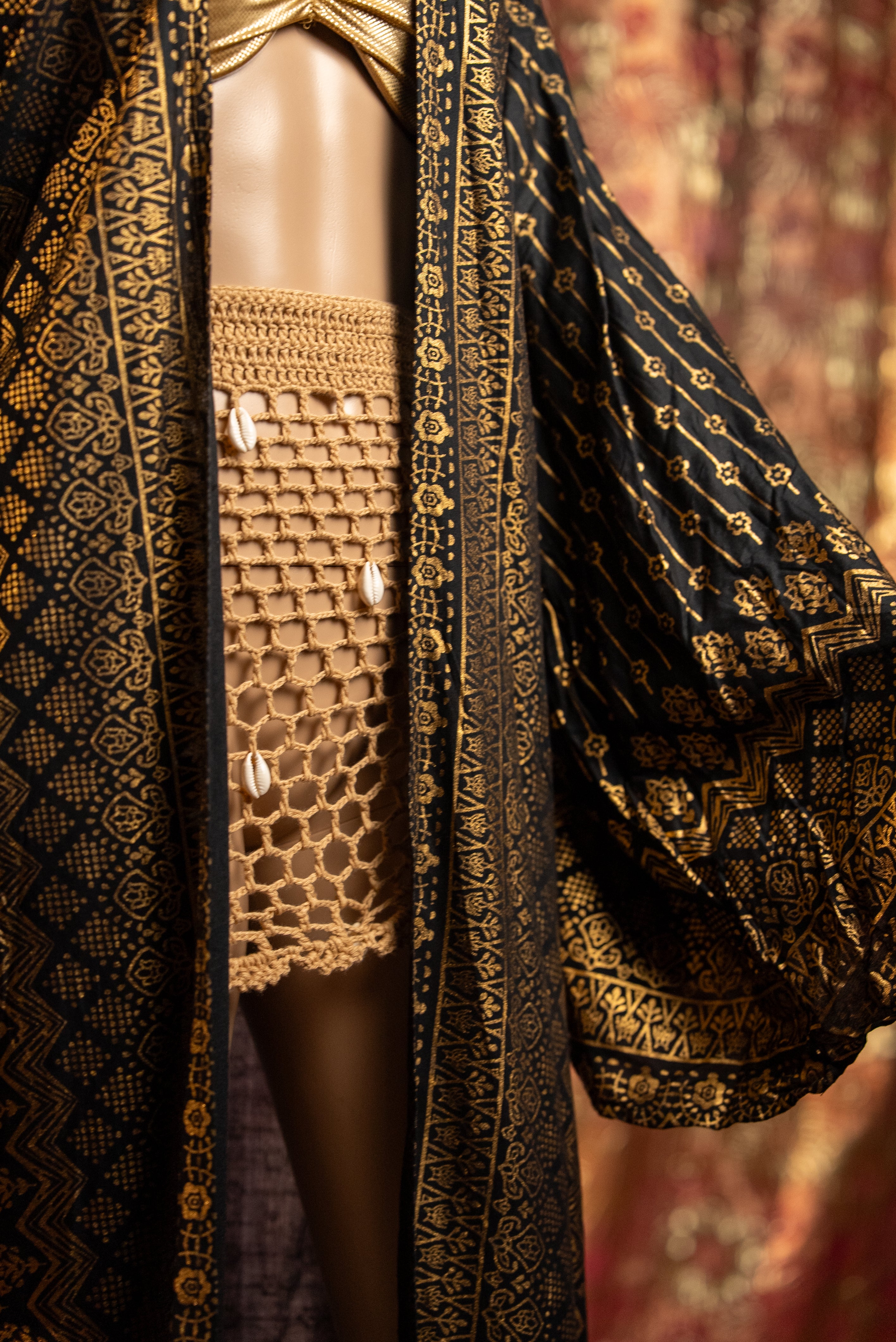 Black Lotus Kimono with hood