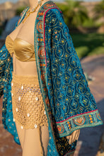 Load image into Gallery viewer, Turquoise Excellence Kimono
