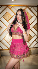 Load image into Gallery viewer, Rose Gold Micro Mini skirt set (with bottom border)

