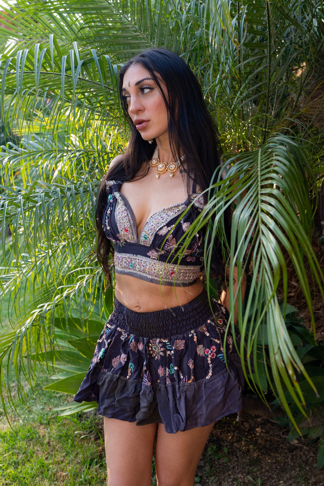 Mystic Bohemian Micro Mini Gehr Skirt Set
