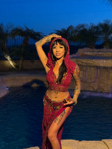 Ruby golden jasmine set