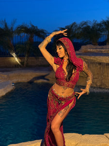 Ruby golden jasmine set