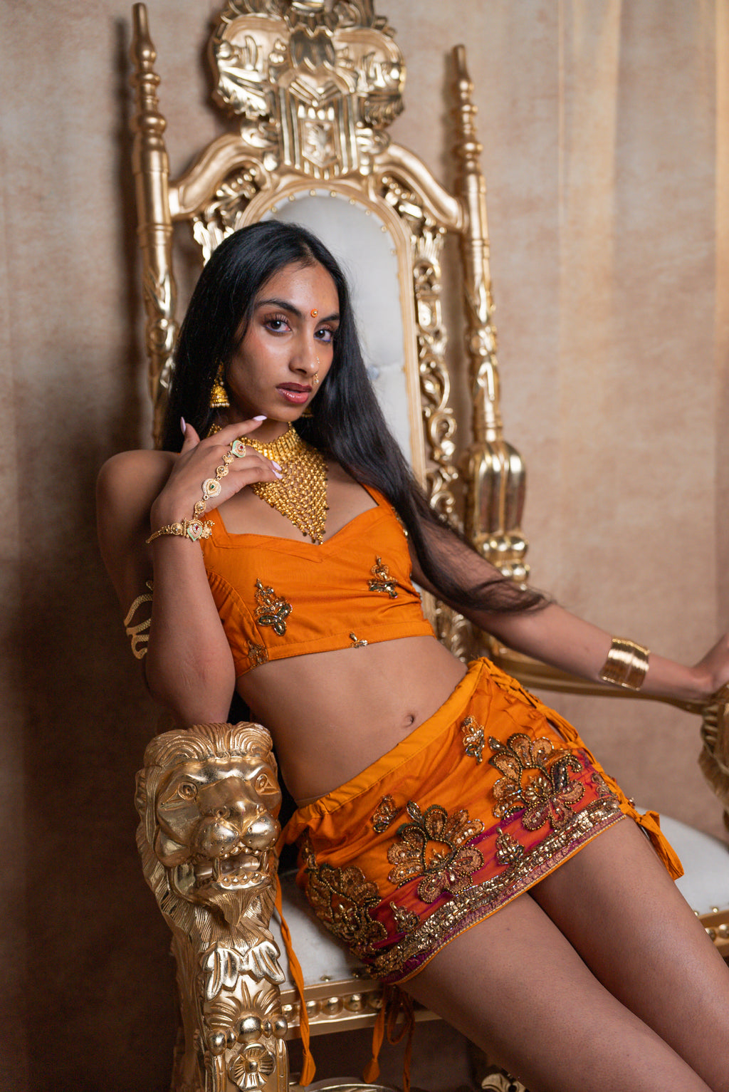Fire Princess Lace up skirt set