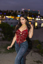Load image into Gallery viewer, Velvet Rani Ring Neck Pixie Top
