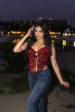 Load image into Gallery viewer, Velvet Rani Ring Neck Pixie Top
