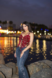 Velvet Rani Ring Neck Pixie Top