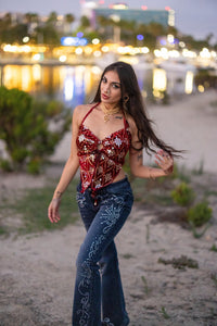 Velvet Rani Ring Neck Pixie Top