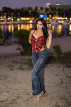 Load image into Gallery viewer, Velvet Rani Ring Neck Pixie Top
