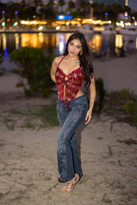 Velvet Rani Ring Neck Pixie Top