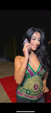 Load image into Gallery viewer, Golden Mermaid Saree Top
