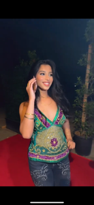 Golden Mermaid Saree Top