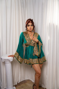 Malachite Jade Mini Babydoll Dress