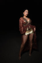 Load image into Gallery viewer, Ruby Royalty Ruffle Jacket Kimono
