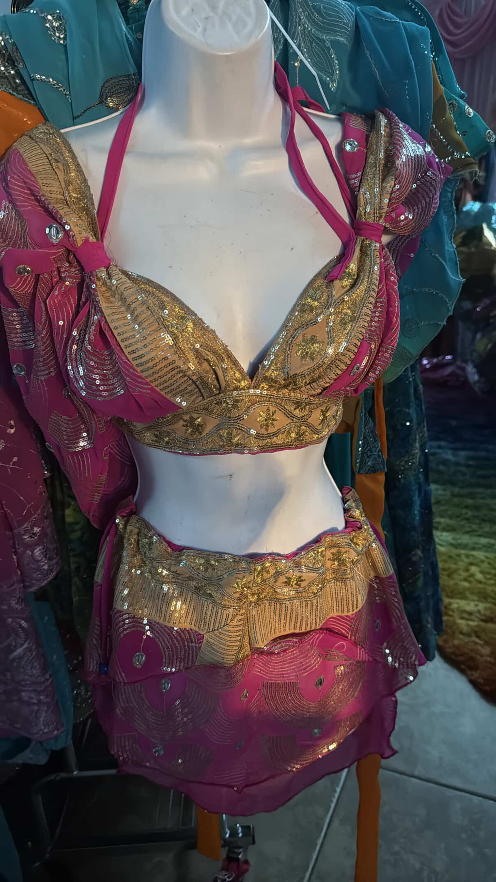Pink and gold sparkles fairy set
