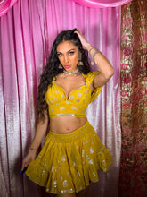 Load image into Gallery viewer, Sunrise Sparkle Micro Mini Skirt Set
