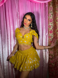 Sunrise Sparkle Micro Mini Skirt Set