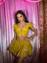Load image into Gallery viewer, Sunrise Sparkle Micro Mini Skirt Set
