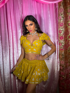 Sunrise Sparkle Micro Mini Skirt Set