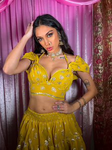Sunrise Sparkle Micro Mini Skirt Set