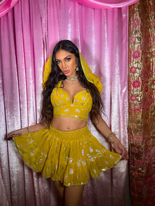 Sunrise Sparkle Micro Mini Skirt Set
