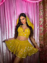 Load image into Gallery viewer, Sunrise Sparkle Micro Mini Skirt Set
