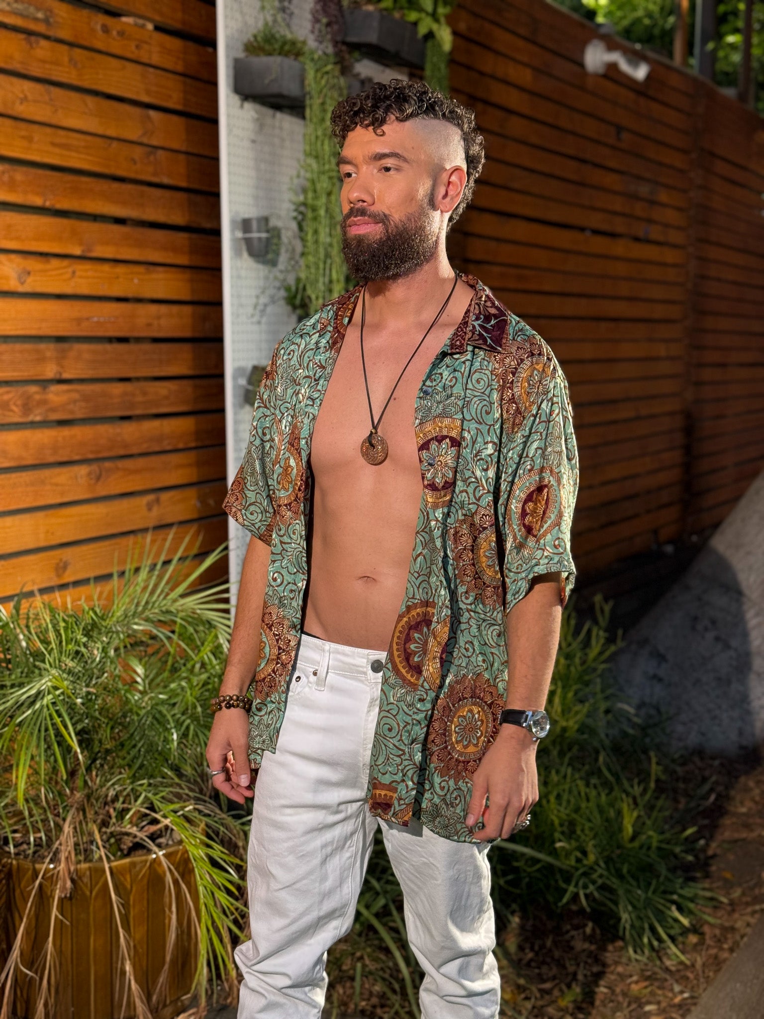Plant Papi Unisex Button Up shirt