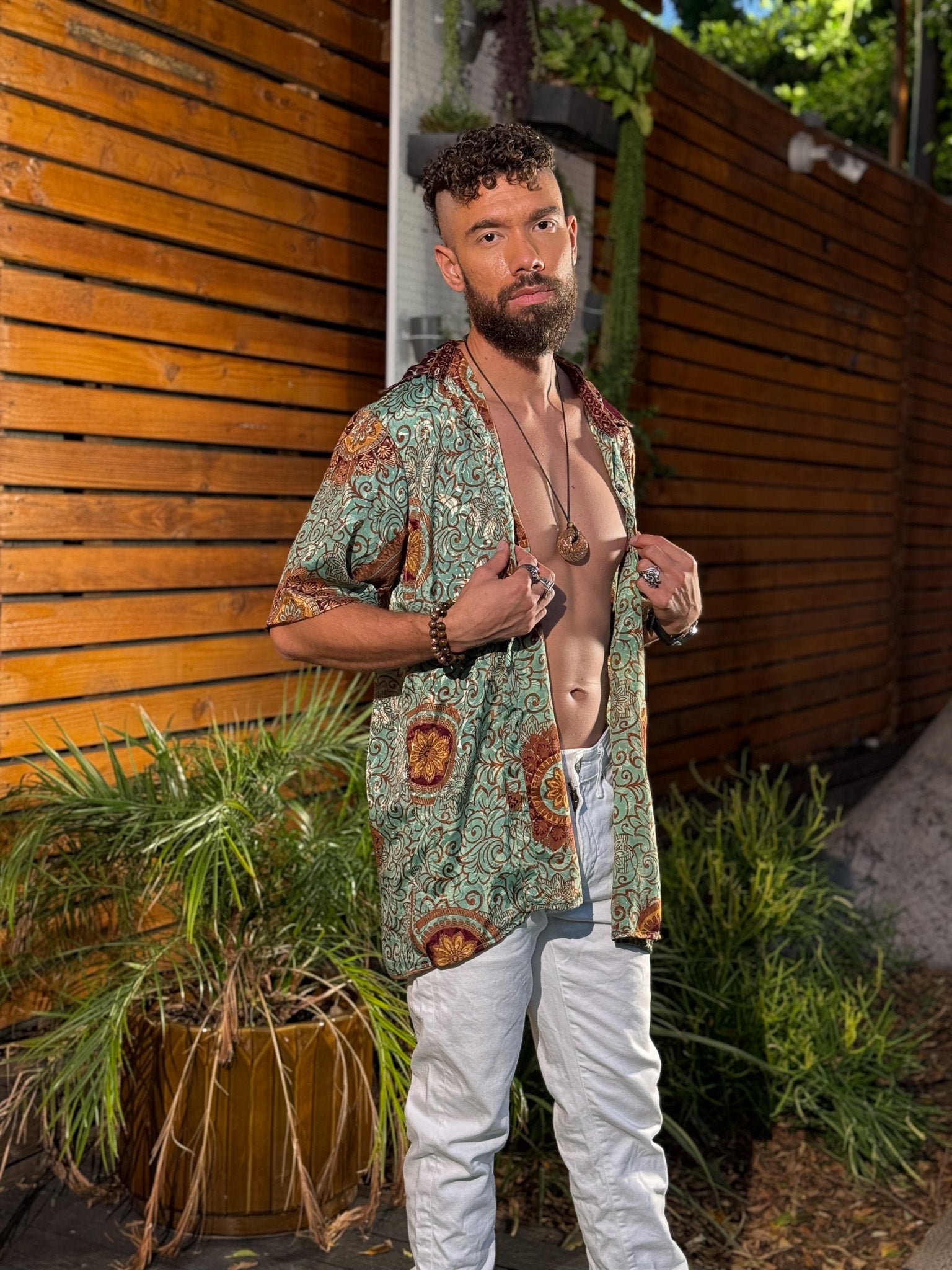 Plant Papi Unisex Button Up shirt