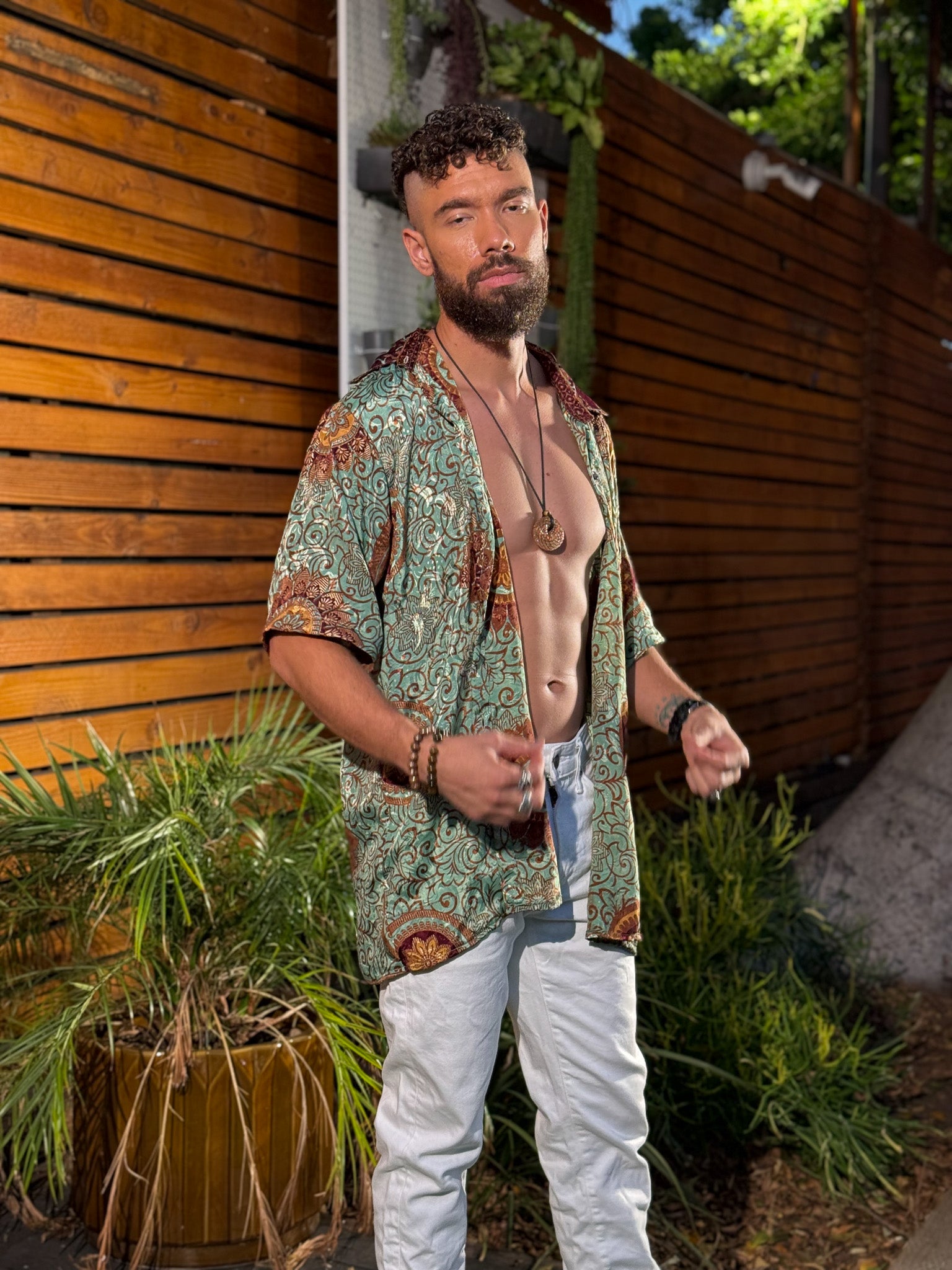 Plant Papi Unisex Button Up shirt