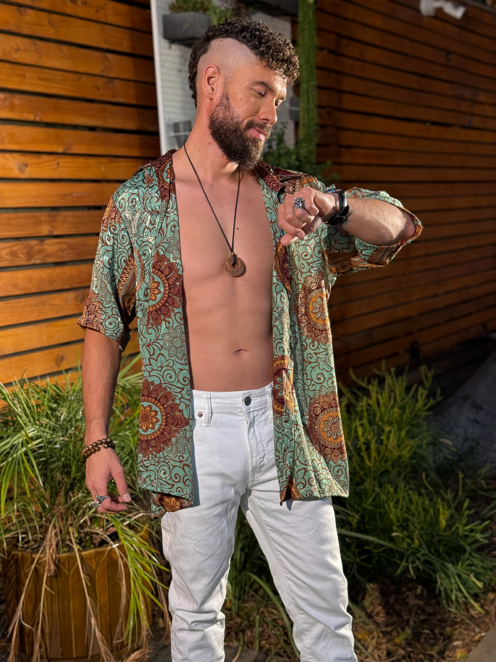 Plant Papi Unisex Button Up shirt