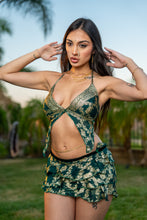 Load image into Gallery viewer, Royal Emerald Mini Ruffle Skirt Set
