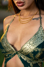 Load image into Gallery viewer, Royal Emerald Mini Ruffle Skirt Set
