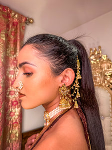 Hair Hanging Chain Jhumkas Earrings