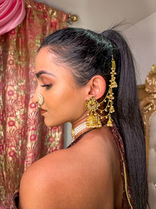 Hair Hanging Chain Jhumkas Earrings