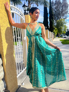 Turquoise Gold Magic Dress