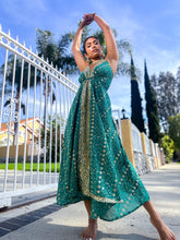 Load image into Gallery viewer, Turquoise Gold Magic Dress
