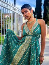 Load image into Gallery viewer, Turquoise Gold Magic Dress
