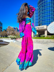 Ocean Amethyst Sharara Pants Set