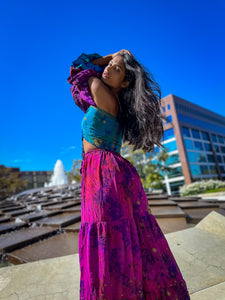 Ocean Amethyst Sharara Pants Set