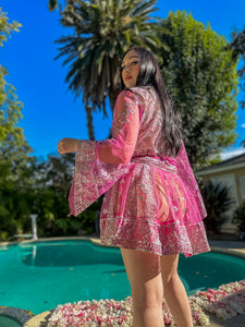 Pink Chandelier Babydoll Dress