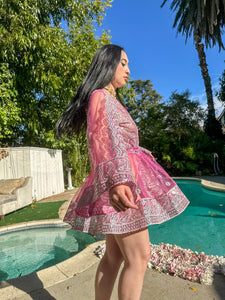 Pink Chandelier Babydoll Dress